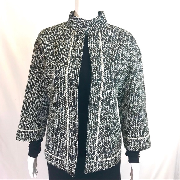 Luxury Lida Baday Patterned Blazer 10 Gossip Girl Retired Collection Retro - Picture 2 of 8